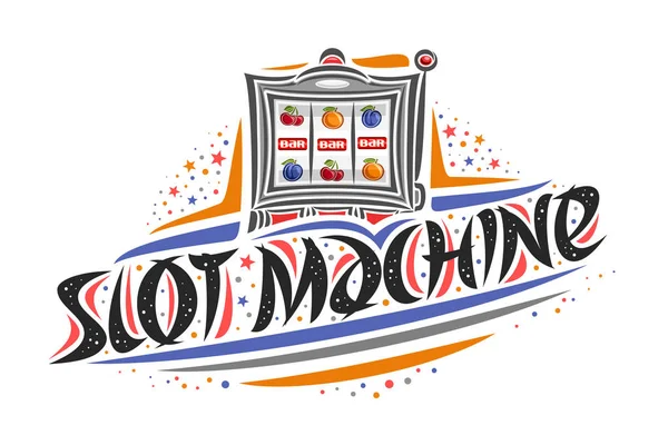 Vektorové Logo Pro Automat Kreativní Ilustrace Reel Slot Machine Originální — Stockový vektor