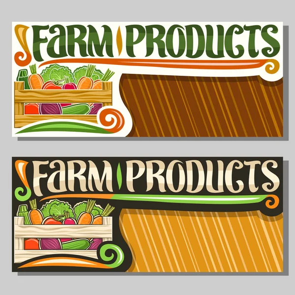 Coupons Vectoriels Pour Les Produits Agricoles Avec Espace Copie Bon — Image vectorielle