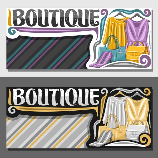 Vector Lay Outs Voor Boutique Met Kopie Ruimte Illustratie Van — Stockvector