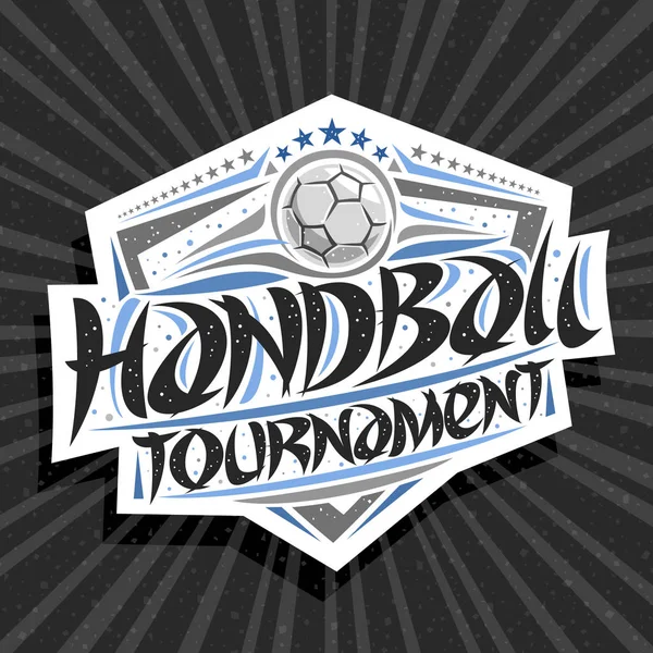 Logo Vectoriel Pour Tournoi Handball Signalisation Moderne Avec Lancer Balle — Image vectorielle