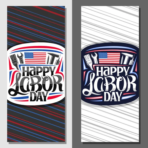 Layout Vettoriali American Labor Day Con Spazio Copia Brochure Con — Vettoriale Stock