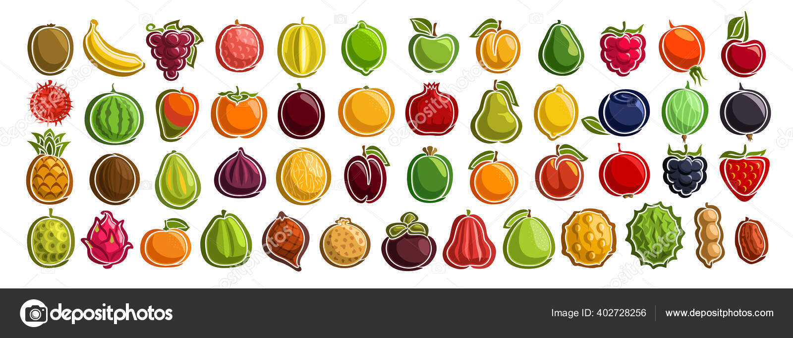 Frutas e legumes grupo desenho animado ilustração imagem vetorial