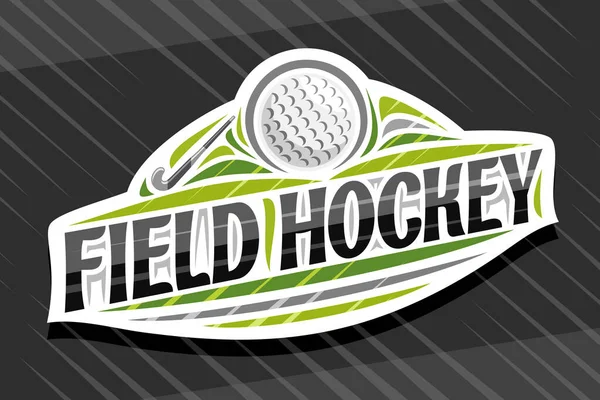 Vektorové Logo Pro Field Hockey Sport Moderní Znak Ilustrací Létající — Stockový vektor