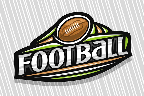 Logo Vectoriel Pour Football Américain Emblème Moderne Sombre Avec Illustration — Image vectorielle