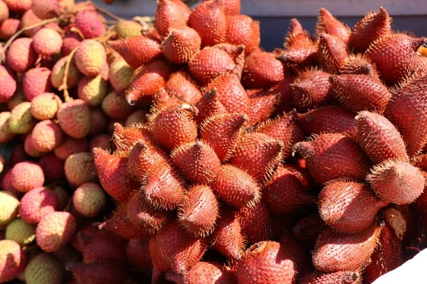 Salacca Vruchten Straat Eten — Stockfoto