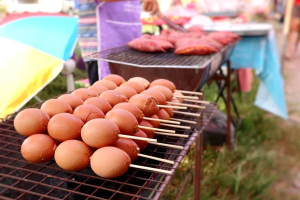 Grilled Egg Street Food — Stock Photo, Image