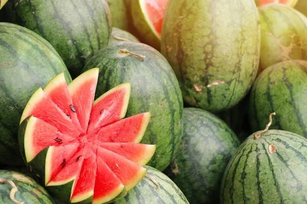 Vattenmelon Gatan Mat — Stockfoto