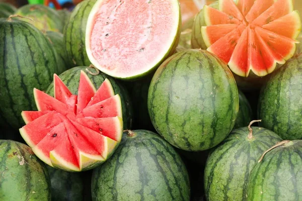 Vattenmelon Gatan Mat — Stockfoto