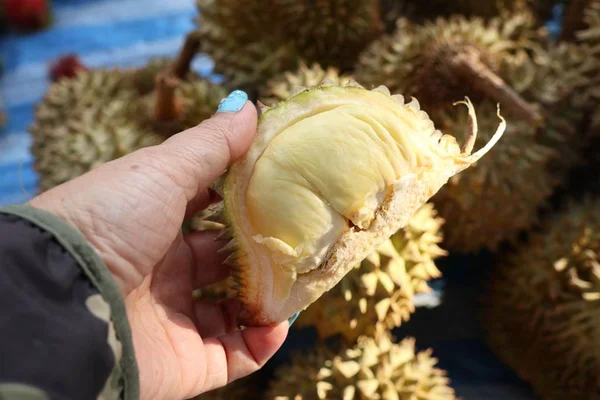 Buah Durian Jalan Makanan — Stok Foto