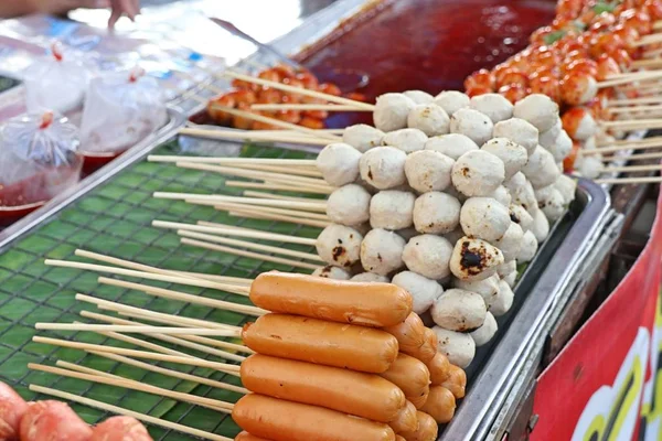 Grilled Meatball Street Food — Stock Photo, Image