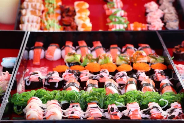 Sushi Pouliční Stánky Jídlem — Stock fotografie