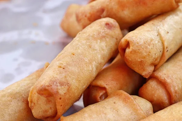 Frühlingsrollen Beim Streetfood — Stockfoto