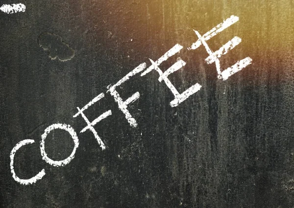 Schoolbord Label Van Koffie — Stockfoto