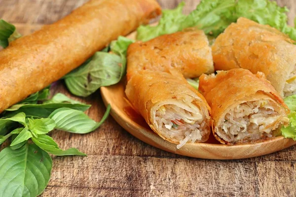 Spring Roll Zanurzenie Sos — Zdjęcie stockowe