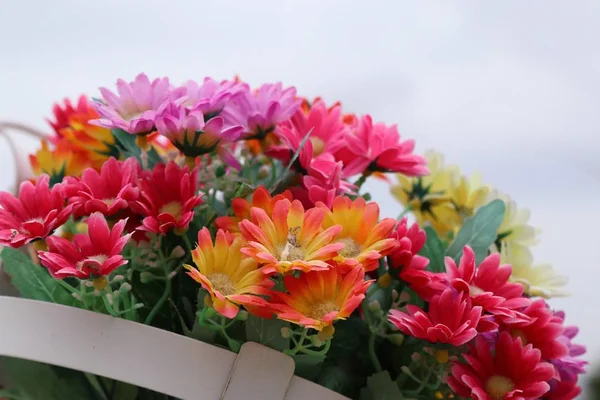 Belas Flores Artificiais Cor — Fotografia de Stock