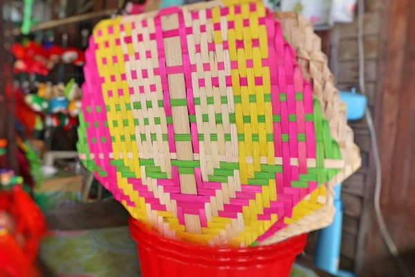 Handmade Weave Fan Bamboo — Stock Photo, Image