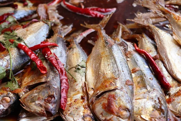 Gekookte Vissaus Markt — Stockfoto