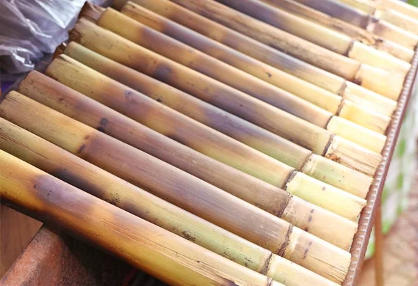 Arroz Assado Bambu — Fotografia de Stock