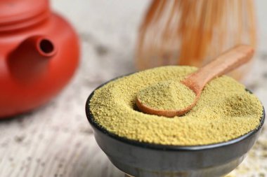 Kibrit yeşil çay tozu