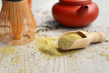 Kibrit yeşil çay tozu