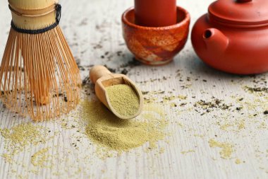 Kibrit yeşil çay tozu