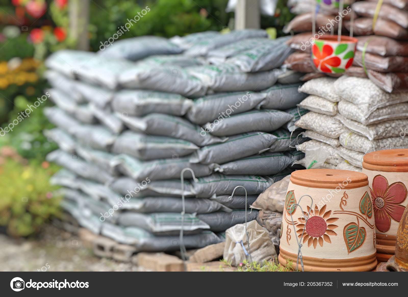 Bags Garden Soil Sale Stock Photo C Oilslo 205367352