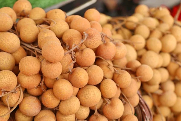 Longan Vruchten Straat Eten — Stockfoto