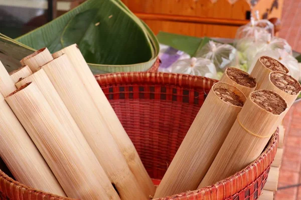 Reis Bambus Gebraten — Stockfoto