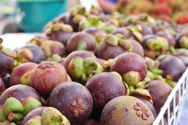 Mangosteen Straat Eten — Stockfoto