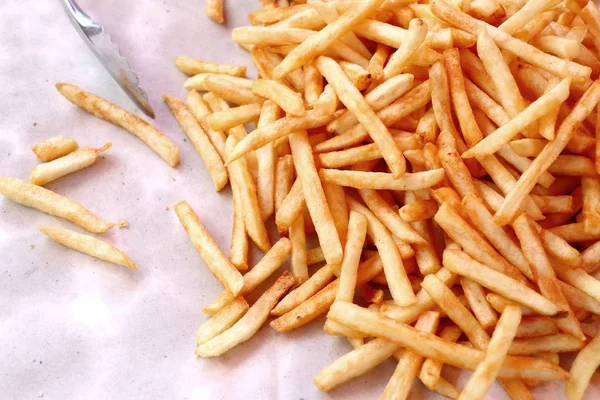 Pommes Beim Streetfood — Stockfoto