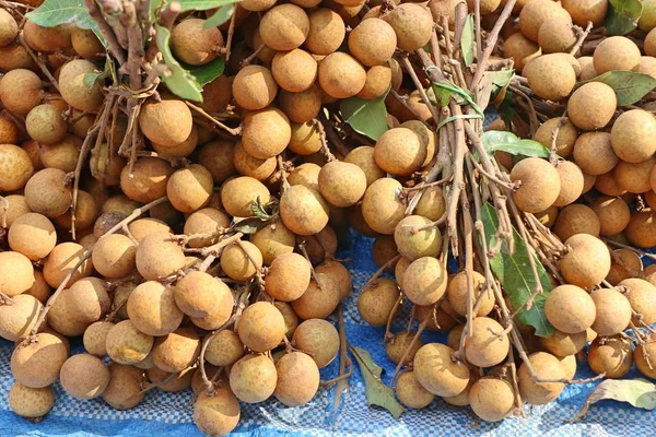 Longan Vruchten Straat Eten — Stockfoto