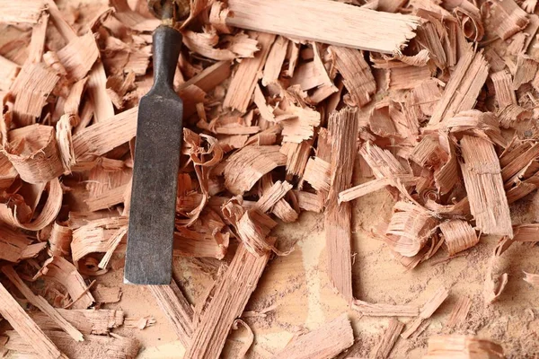 Wood Sawdust Tools — Stock Photo, Image