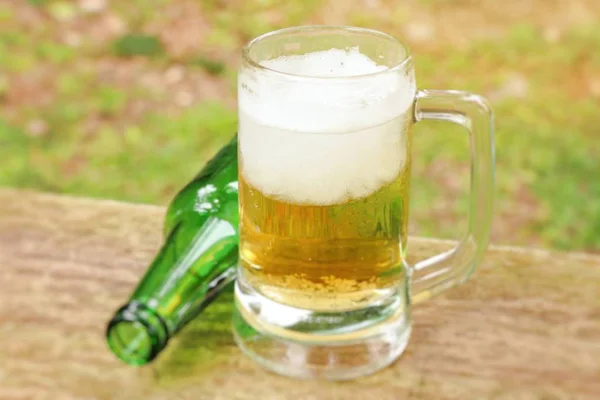 Mugs Beer Foam — Stock Photo, Image