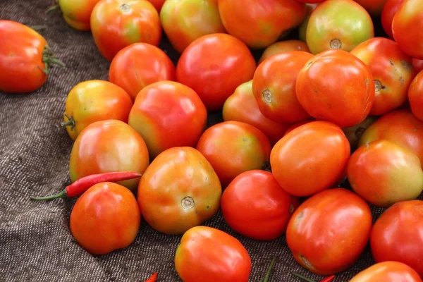 Frische Tomaten Auf Dem Markt — Stockfoto