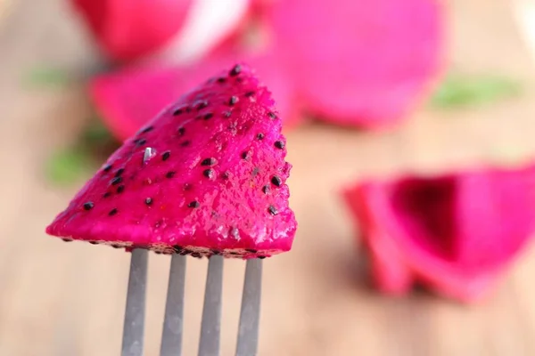 Dragon Frukt Trä Bakgrund — Stockfoto