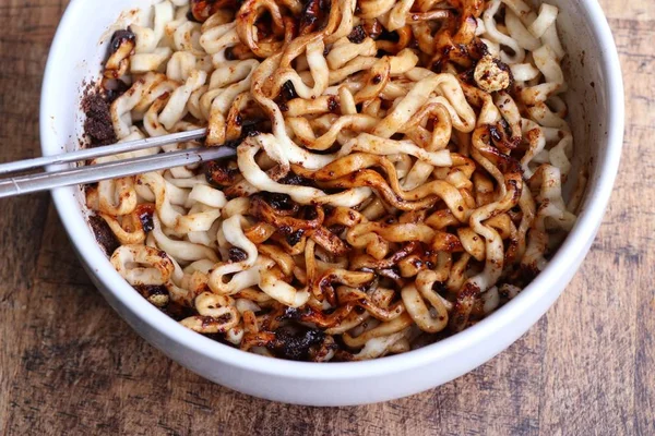 Instant black noodles - korean food