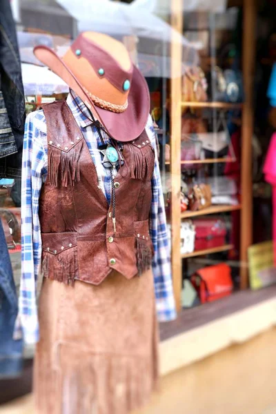 Shop Clothes Cowboy Sales — Stock Photo, Image