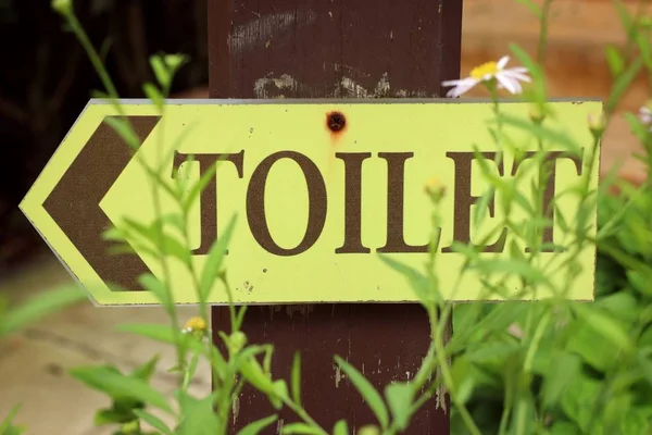 Туалетный Знак Парке — стоковое фото