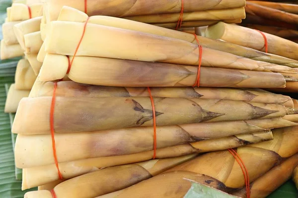 Brote Bambú Comida Calle — Foto de Stock
