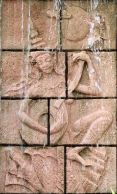 şelale bahçe dekorasyon heykeli