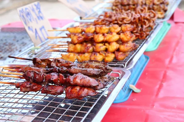 Grilled Chicken Street Food — Stock Photo, Image