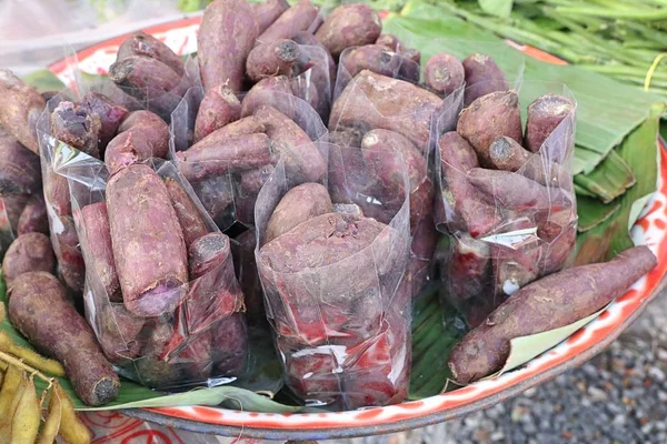 Słodki Yam Gotowane Rynkach — Zdjęcie stockowe