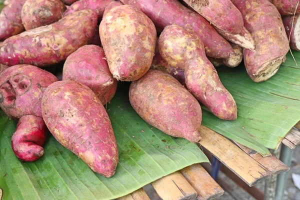 Patate Douce Nourriture Rue — Photo