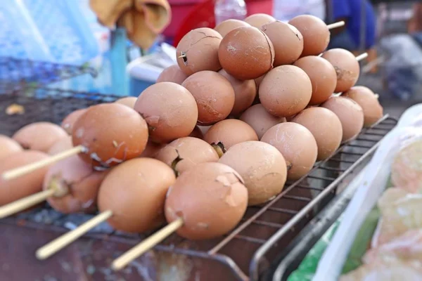 Huevo Parrilla Comida Callejera —  Fotos de Stock