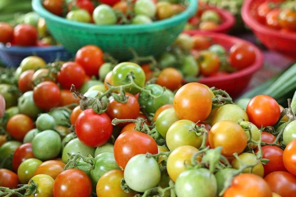 Fresh tomatoes in market