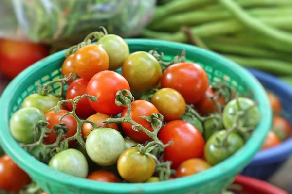 Fresh tomatoes in market