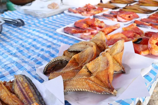 Peixe Frito Comida Rua — Fotografia de Stock