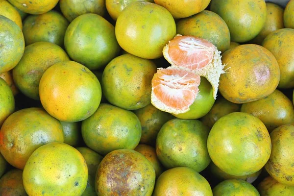 Orangenfrüchte Beim Streetfood — Stockfoto