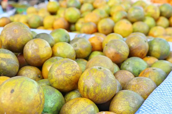 Orangenfrüchte Beim Streetfood — Stockfoto