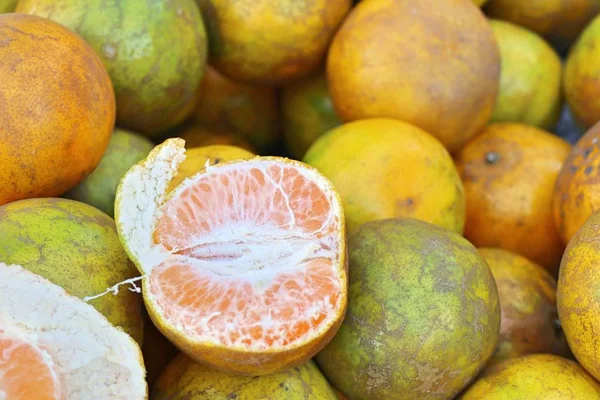 Fruto Laranja Comida Rua — Fotografia de Stock